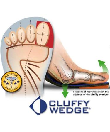 Cluffy Wedge Shoe Insert Pad for Foot and Heel Pain - Medium Black - Set of 2 Wedges - Fits Men's US 7-10.5 and Women's US 8-12 - Buy Online on GoSupps.com