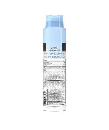 Neutrogena Ultra Sheer SPF 70 Body Mist 5 oz (148ml) - Pack of 3 - Buy Online on GoSupps.com