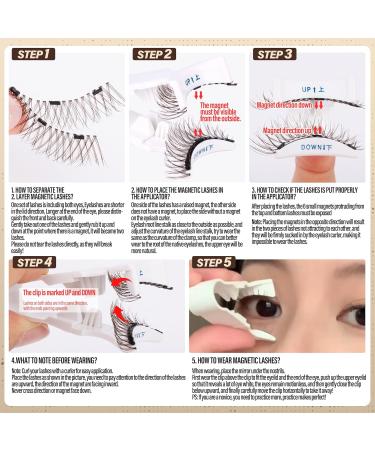 Magnetic Brown Eyelashes | No Glue Needed | Wispy False Lashes with Applicator | 1 Pair - Buy Online on GoSupps.com