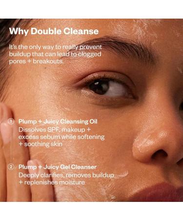Kosas Mini Plump + Juicy Double Cleansing System Botanical Oil Cleanser + Gel Cleanser Set Soap & Sulfate Free Hydrating Makeup Remover for All Skin Types  - Buy Online on GoSupps.com