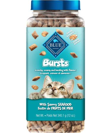 Blue Buffalo Wilderness High Protein Grain Free Natural Adult Dry Cat Food Salmon 2.2kg bag - Medium Bag kibble & Bursts with Savory Seafood Cat Treats 340g tub Salmon Medium Bag + Cat Treats 340g tub - Buy Online on GoSupps.com