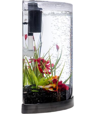 Tetra ColorFusion 3 Gallon Half-Moon Aquarium Kit with Bubbler & Color-Changing Light - Buy Online on GoSupps.com