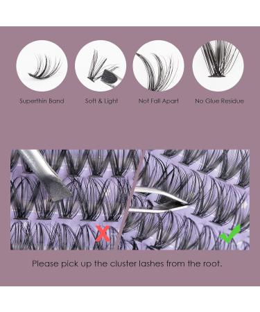 Lash Extension Kit: 280pcs Individual Lashes with Bond and Seal Tweezers - 30+40D 10-16mm Mix Curl Clusters for DIY Eyelash Extensions at Home - Buy Online on GoSupps.com