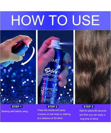 Shiny Glitter Spray for Hair and Body - 2.11 oz - Buy Online on GoSupps.com