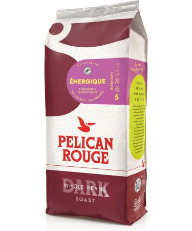 Pelican Rouge ENERGIQUE Whole Dark Roasted Coffee Beans | 70 percent Arabica | Rainforest Alliance Certified | New 2023 blend | 1kg bag | Fully-recyclable packaging Unflavoured 1 kg (Pack of 1) - Buy Online on GoSupps.com