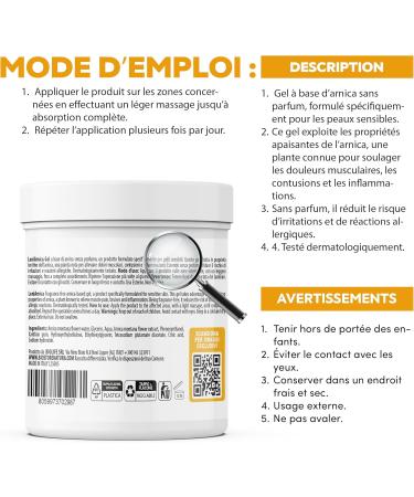 Gel Arnica Montana 98% 550ml | LeniArnica Soulagement Musculaire Naturel pour Peaux Sensibles | Sans Parfum Hypoallerg nique Absorption Rapide | Made in Ital - Buy Online on GoSupps.com