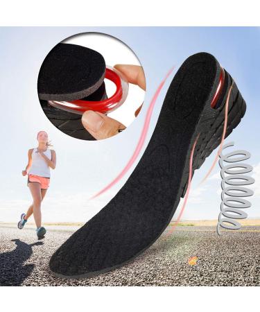 GTETKDE 3.54 Inches Shoe Lifts for Women & Men - Height Increase Insoles - Shoe Inserts for Height 2.75-3.54 Inch - Black (Pack of 1) - Buy Online on GoSupps.com