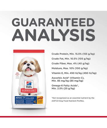 Hill's Science Diet Adult 7+ Small Bites Chicken Meal Barley & Brown Rice Recipe Dry Dog Food 15 lb Bag - 5lb Pack - Buy Online on GoSupps.com