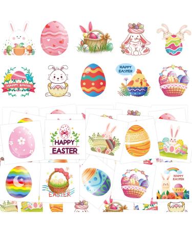 Easter Temporary Tattoos for Kids Bunny Stickers for Party Favor 140Pcs