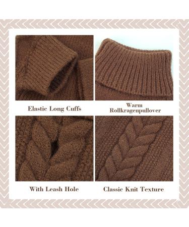 Stylish Hjumarayan Dog Sweater - Cozy & Elegant for Medium-Sized Dogs | XL Coffee Sweater with Leash Hole for French Bulldogs - Buy Online on GoSupps.com