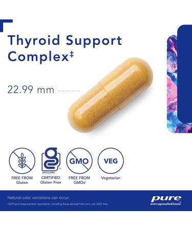 Pure Encapsulations Thyroid Support Complex | Hypoallergenic Supplement with Vitamins Herbs and Nutrients to Support Thyroid Gland Function | 60 Capsules* 60 count (Pack of 1) - Buy Online on GoSupps.com