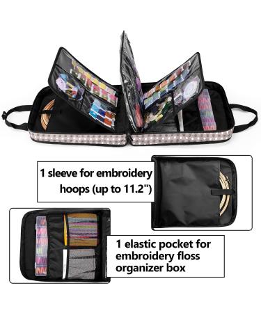 YARWO Embroidery Projects Storage Bag - Patented Design for Hoops, Floss, and Supplies | Gray Dots - Buy Online on GoSupps.com