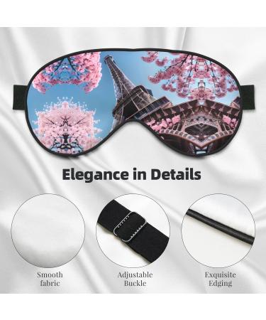 Oil Painting Paris Eiffel Tower Print Unisex Sleeping Eye Mask Soft Comfortable Light-Blocking Eye Mask - Buy Online on GoSupps.com