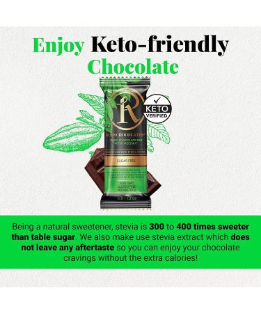 Ross Chocolates Dark Chocolate with Hazelnut sweetened with Stevia 34 gram (1 Bar) - Buy Online on GoSupps.com