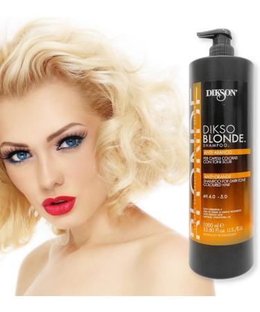 Muster e Dikson Antiorange shampoo Diskson Blond ideal for blond and white hair neutralizes unwanted reflections of red copper and orange thanks to the blue antiorange pigments 1000 ml - Buy Online on GoSupps.com