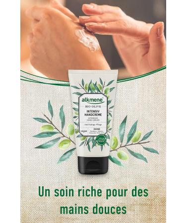 alkmene Organic Olive Hand Cream - Very Dry Hand Repair Cream - Vegan Free from Silicones Parabens Mineral Oils PEGs SLS & SLES - Hand Care (3x 75ml) - Buy Online on GoSupps.com