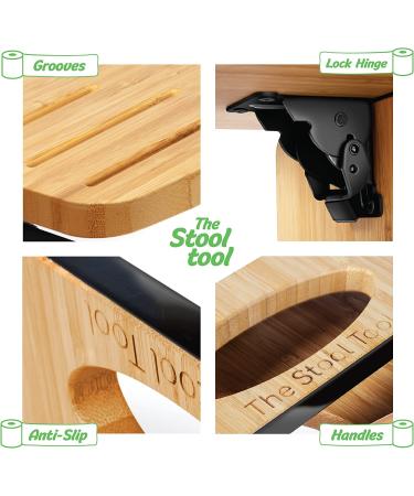 Modern Foldable Bamboo Toilet Stool for Adults & Kids | Non-Slip Squatting Stool | Eco-Friendly & Recyclable Packaging - Buy Online on GoSupps.com