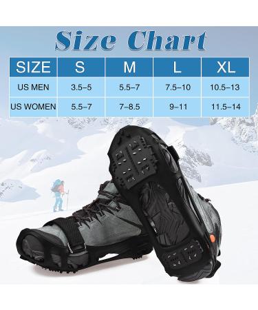 Snow Traction Cleats - Non-Slip Ice Cleats Crampon for Walking - Large Size with 24 Steel Spikes and Straps - Buy Online on GoSupps.com