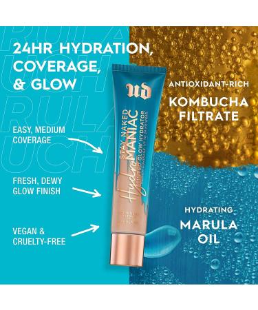 Urban Decay Hydromaniac Tinted Moisturizer - Medium Coverage Foundation - Dewy Skin Finish 40 (Light Medium Warm) - Buy Online on GoSupps.com
