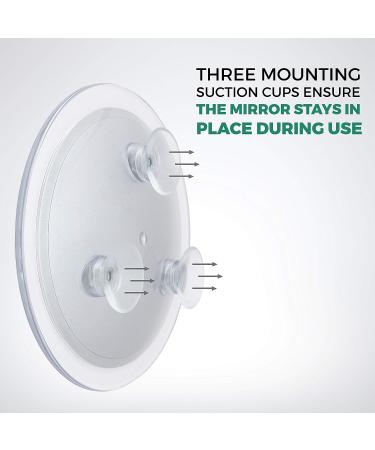 DB Tech Large 10 Suction Cup 8X Magnifying Mirror with Precision Tweezers and Rubberized Grips - Triple Suction Cups for Lasting Hold - Buy Online on GoSupps.com
