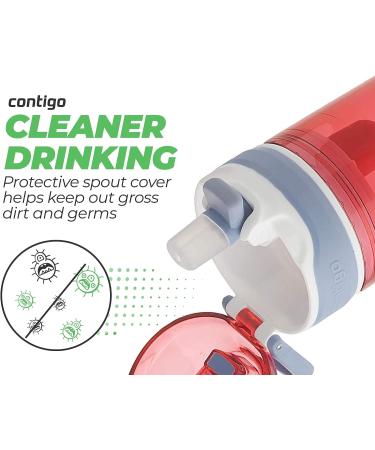 Contigo Snack Hero 2-in-1 Water Bottle Set with 4oz Snack Compartment - Red & Blue - Buy Online on GoSupps.com