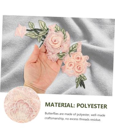 NUOBESTY 2pcs Embroidery Appliqu Sew on Plum Flower Embroidered Appliques Diy Craft Supply Flowers Patch As Shown 27.00X10.00X0.10CM - Buy Online on GoSupps.com