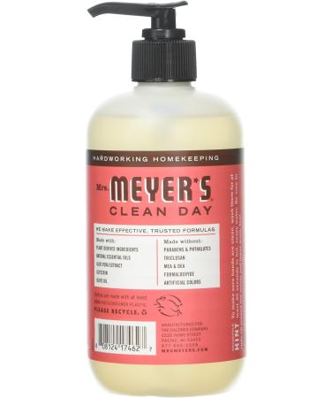 Mrs. Meyer's Rhubarb Hand Soap 12.5oz Pump (370ml) - 6 Pack | Natural Ingredients - Buy Online on GoSupps.com