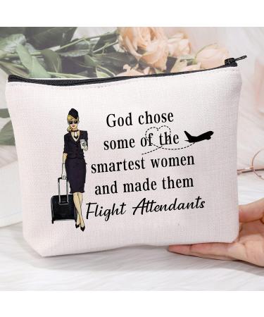 Meikiup Air Stewardess Makeup Bag | Perfect Flight Attendant Gifts & Aviation Accessories | Smartest Women's Travel Zipper Cosmetic Bag - Buy Online on GoSupps.com