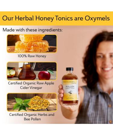 Mickelberry Gardens Pollen Honey Tonic Natural Respiratory Support with Organic Bee Pollen Stinging Nettle and Raw Honey Oxymel 8 Oz 8 Fl Oz (Pack of 1) - Buy Online on GoSupps.com