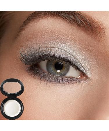Shimmer Eyeshadow Single Palette - High Pigment & Long-lasting (White) - Buy Online on GoSupps.com
