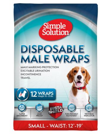 Simple solution disposable dog diapers for males |Most diapers with super absorbent leak -proof fit |Excessible urination incontinence or marking of the male