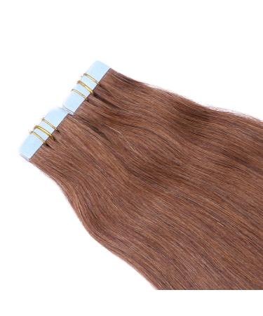 Buy #6 Brown Tape-In Hair Extensions - 60cm 40 Tresses 100% Remy Real Hair - Novon Hair Extensions - Buy Online on GoSupps.com