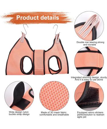 Hoaaigo Pet Care Hammock for Cats & Dogs - Breathable Loop Dishes & Nail Care Bag (M Pink) - Ultimate Pet Grooming Solution - Buy Online on GoSupps.com