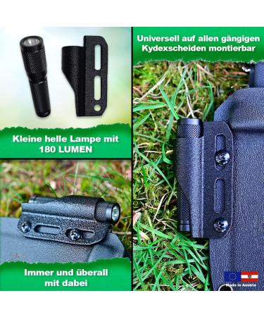 Holster4 Universal Lamp Holder with K4 EDC Lamp - Ideal for Kydex Scheile Strobe Effect Survival & Outdoor - Designed by Reini Rossmann - Buy Online on GoSupps.com