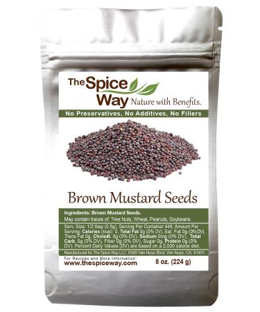 The Spice Way Brown Mustard Seeds - whole seeds, 8 oz - Buy Online on GoSupps.com