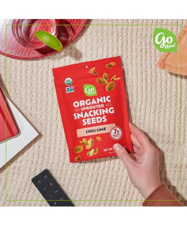 Go Raw Organic Sprouted Chili Lime Snacking Seeds - 4 oz 6 Pack | Keto Kosher Pumpkin & Sunflower Seeds - Buy Online on GoSupps.com