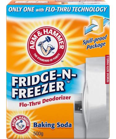 ARM & HAMMER Baking Soda For Baking Cleaning and Deodorizing 2-kg & Fridge-N-Freezer Baking Soda Deodorizer Flo-Thru Design 500-g 2 kg (Pack of 1) Leavening Agent + Deodorizer White - Buy Online on GoSupps.com