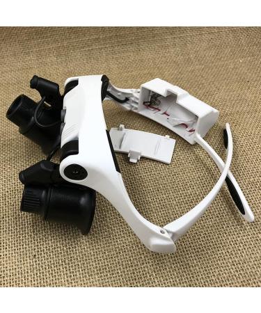 Magnifying Glasses Jewelry Loupe Eyewear Miniature Magnifying Glass Loop 15x 20x 25x Magnifier Headset Hands Free Magnifying Glasses with Light for Close Work Hands Free for Crafts Small Gift - Buy Online on GoSupps.com