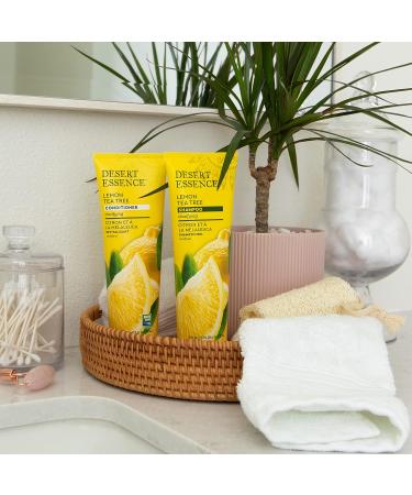 Desert Essence Lemon Tea Tree Shampoo 8 fl oz - Gluten Free, Vegan, Paraben Free, Organic - Clarifying Shampoo with Tea Tree Oil & Lemon Peel Extract - pH Balancing Daily Use Shampoo - Buy Online on GoSupps.com