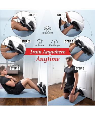 Vikingstrength VOL 2 Nordic Hamstring Curl with Long Straps - Home Glute & Hamstring Workout with Exercise Handles and Ankle Straps - Buy Online on GoSupps.com