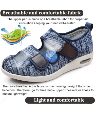 Adjustable Wide Diabetic Shoes for Swollen Feet | Plantar Fasciitis Support | Outdoor Walking Sneakers for Men & Women | Lightweight Orthopedic Slippers - Beige | 39EU/Lable41 - Buy Online on GoSupps.com