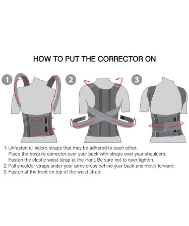 ORTONYX Comfort Posture Corrector Back Brace - Fully Adjustable for Men and Women - XX-Large - Black - Buy Online on GoSupps.com