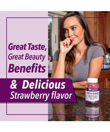 Rejuvicare Biotin Gummies 10,000 mcg | Strawberry Flavor | 60 Count - Buy Online on GoSupps.com