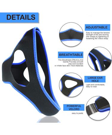 2-Pack Anti Snoring Chin Strap for All Ages - Adjustable Stop Snoring Sleep Aid Device - Effective Solution for Snorers - (K2) - Buy Online on GoSupps.com