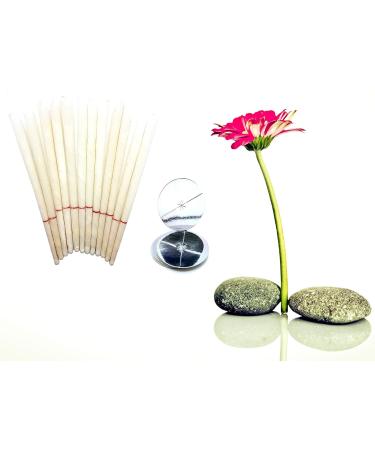 Hopi Ear Candles Natural Ear Candles 12 Pack (6 pairs) Beeswax Ear Candling Cones Organic ear wax removal blocked ears therapeutic tinnitus relief sinus release migraine relief holistic treatment - Buy Online on GoSupps.com
