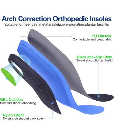Orthotic Insole Arch Support for Insole Plantar Fasciitis Insole Trimable Size for Over Pronation Metatarsalgia Flat Feet Heel Pain Insoles for Men and Women M(UK M'S7.5-8.5 EU M'S39-41/W's 41-43) - Buy Online on GoSupps.com