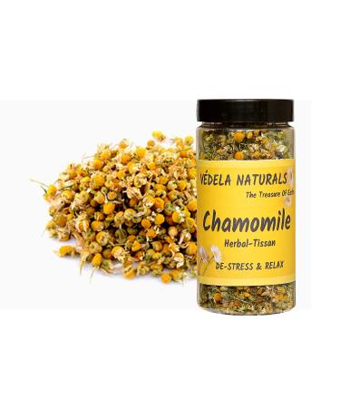 V DELA Naturals - Chamomile Tea (50 Gm/100 cups) | herbal- tisane - Detox Tea - Calming Tisane - Herbal Tea - Caffeine Free - Whole Flowers
