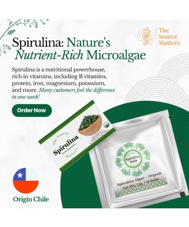 THE SOURCE MATTERS Spirulina Sample Pack 50 Organic Microalgae Tablets Nutrient-Rich Superfood from Andes Spirulina Algae Capsules for Energy Immunity & Vitality 15-Day Herbal Supplement - Buy Online on GoSupps.com