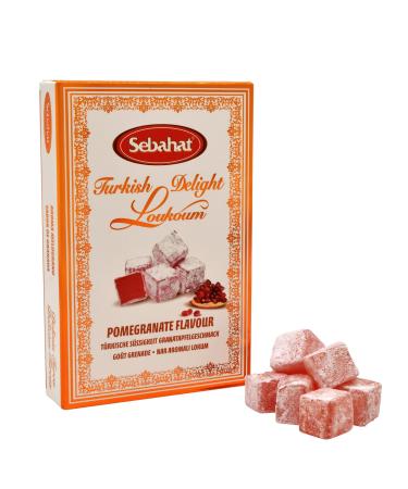 G dstuf Sebahat Turkish Delight Lokum in Gift Box (Pomegranate Flavor 200g) 12 Pieces