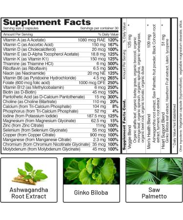 Snap Supplements Men's Multivitamins - Energy & Immune Support - 60 Capsules - Buy Online on GoSupps.com